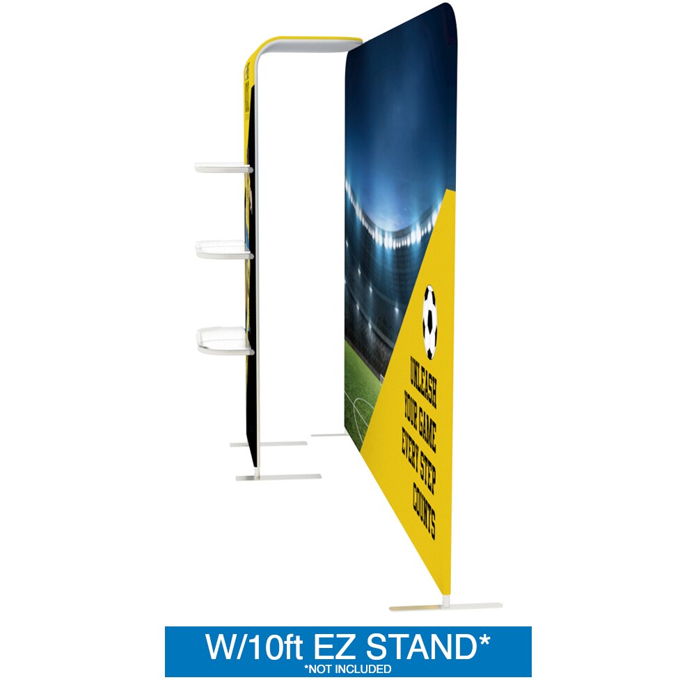 EZ Stand Waterfall Shelves — Double Sided Graphic Package